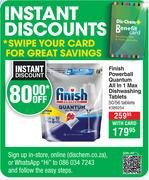 Finish Powerball Quantum All In 1 Max Dishwashing Tablets 50/56 Tablets