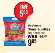 Mr Sweet Gums & Jellies Assorted-60g