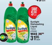 Sunlight Dishwashing Liquid-750ml Each