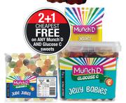 Munch'D Gums & Jellies Assorted-125g Each