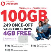 Vodacom Mobile Data 100GB Plus Mifi Router 4G
