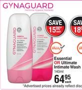Gynaguard Essential Or Ultimate Intimate Wash-140ml Each