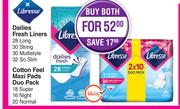 Libresse Dailies Fresh Liners And Cotton Feel Maxi Pads Duo Pack-For Both