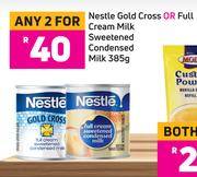 Nestle Gold Cross Or Full Cream Milk Sweetened Condensed Milk-For 2 x 385g
