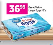 Great Value Large Eggs-18's