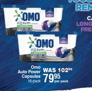 Omo Auto Power Capsules 16 Pack-Per Pack