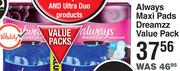 Always Maxi Pads Dreamzz Value Pack