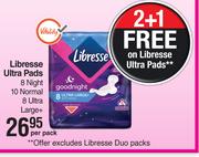 Libresse Ultra Pads 8 Night, 10 Normal, 8 Ultra Large+-Per Pack