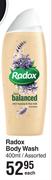 Radox Body Wash Assorted-400ml Each