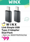 Winx Link Simple USB Type-C Adaptor (Dual Pack)