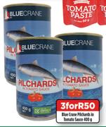Blue Crane Pilchards In Tomato Sauces-3x400g