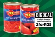 La Belinda Chopped Or Peeled Tomatoes-2x400g