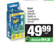 Raid Liquid Electric Refill Or Eucalyptus-33ml