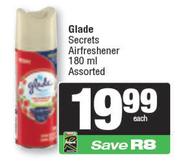 Glade Secrets Air Freshener Assorted-180ml