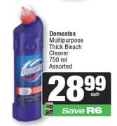 Domestos Multipurpose Thick Bleach Cleaner Assorted-750ml