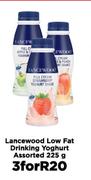 Lancewood Low Fat Drinking Yoghurt Assorted-For 3 x 225g
