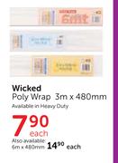Wicked Poly Wrap 3m X 480mm-Each