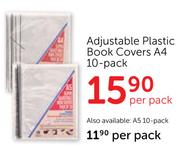 Adjustable Plastic Book Covers A5-10's Per Pack