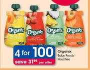 Organix Baby Foods Pouches-For 4