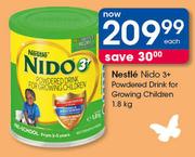 Nestle Nido 3+ Powdered Drink For Growing Children-1.8Kg Each