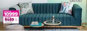 Onyx Couch 3 Division Green Velvet
