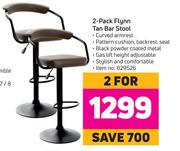2 Pack Flynn Tan Bar Stool-For 2