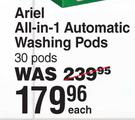 Ariel All In 1 Automatic Washing Pods 30 Pods-Each