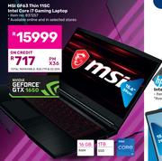 MSI GF63 Thin 11SC Intel Core i7 Gaming Laptop