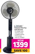 Logik Pedestal Mist Fan With Remote