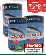 Blue Crane Pilchards In Tomato Sauce-3 x 400g