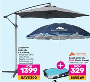 Cantilever Umbrella 2.8m Grey