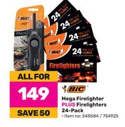 Bic Mega Firelighter Plus Firelighters 24 Pack-All For