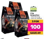 Campmaster Briquettes-For 3 x 4Kg
