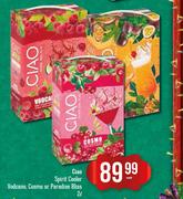 Ciao Spirit Cooler Vodcano, Cosmo Or Paradise Bliss-2Ltr Each