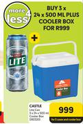 Castle Lite Can-For 3 x 24 x 500ml Plus Ozark Trail Cooler Box