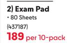 Aro Exam Pad 80 Sheets 437187-Per 10-Pack 