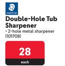 Staedtler Double-Hole Tub Sharpener 101708-Each