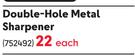 Staedtler Double-Hole Metal Sharpener 752492-Each