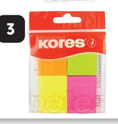 Kores Multicolour Neon Notes Assorted 366646-Each