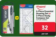Maped 4-Piece Essential Drawing Set Or 2-Piece Study Compass Set 427429, 426664-Per Set