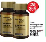 Dis-Chem Gold Ashwagandha-60Vegecapsules Each