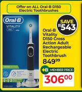 Oral-B Vitality D150 Cross Action Adult Rechargeable Electric Toothbrush