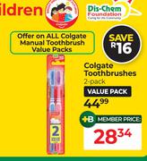 Colgate Toothbrushes 2 Pack