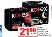 Kotex Ultra Thin Or Bio Care Maxi Sanitary Pads Singles-7s/8s/10s Per Pack