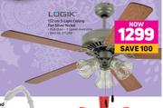 Logik 132cm 3 Light Ceiling Fan Silver Nickel