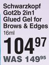 Schwarzkopf Got2b 2 In 1 Glued Gel For Brows & Edges-16ml