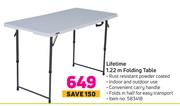 Lifetime 1.22m Folding Table
