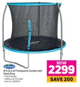 Bounceking 8 Foot (2.4m) Trampoline Combo With Steel Ring