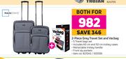 Mainstays 2 Piece Grey Travel Set & Vacbag-Both For