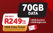 Red Hot Dealz-On 70GB Data